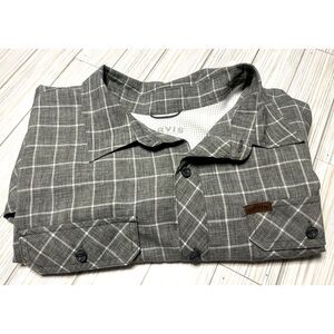Orvis Classic Collection Mens Gray Short Sleeve Button Front Shirt Size 2XL